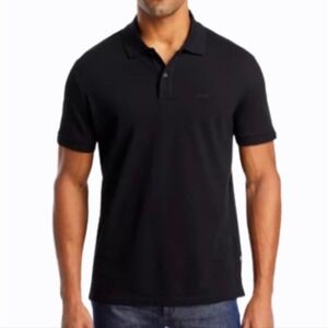 Hugo Boss Pallas Pima Cotton Short Sleeve Polo Shirt Black size Medium